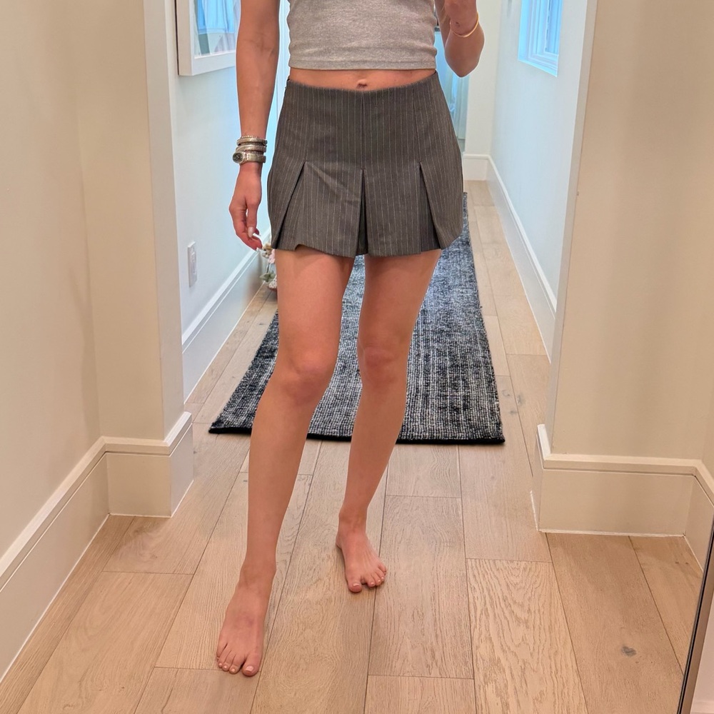 Zara Gray Pinstripe Skort